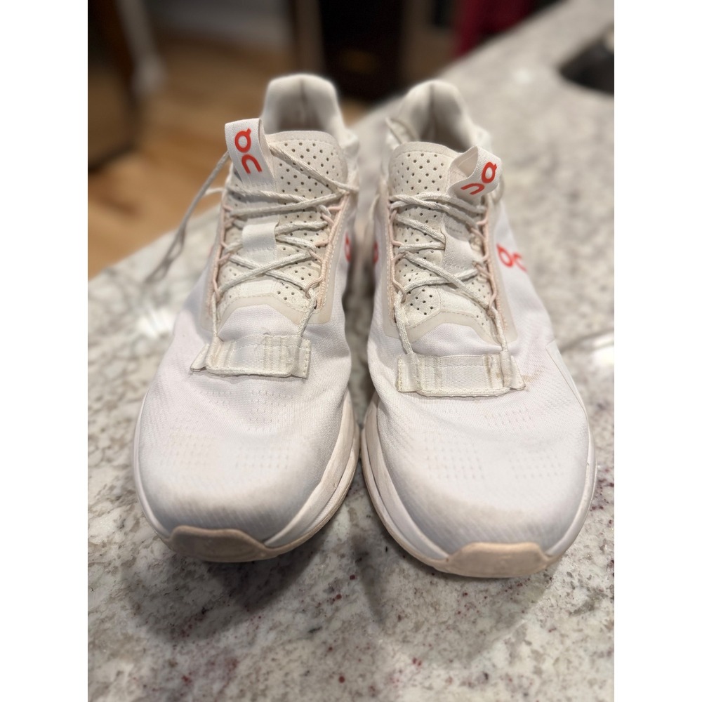 On Cloudnova Womens White Orange Running Shoes Sneakers US 8.5 EU 40 Low Top - Picture 3 of 6